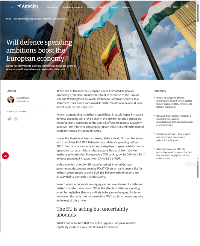 Atradius Credit Insurance - Insurance Copywriting sample